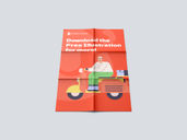 Folded Poster Mockup Low Angle View Preview 2