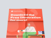 Folded Poster Mockup Low Angle View Preview 3