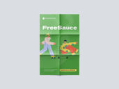 Folded Poster Mockup Top View Preview 2
