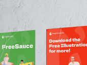 Glued Poster Mockup Side View Preview 3