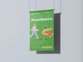 Hanging Poster Half Side View Preview 2