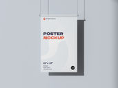 Hanging Poster Mockup Front View Preview 2
