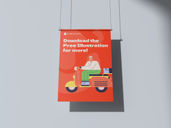 Hanging Poster Mockup Low Angle View Preview 2