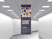 Indoor Hanging Banner Mockup Front View Preview 2