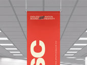 Indoor Hanging Banner Mockup Front View Preview 3