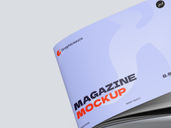 Landscape Magazine Mockup Flying View Preview 4