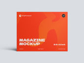 Landscape Magazine Mockup Front View Preview 2