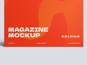 Landscape Magazine Mockup Front View Preview 4