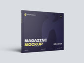 Landscape Magazine Mockup Half Side View Preview 2