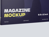 Landscape Magazine Mockup Half Side View Preview 4