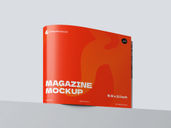 Landscape Magazine Mockup Low Angle View Preview 2