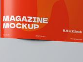 Landscape Magazine Mockup Low Angle View Preview 4