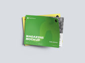 Landscape Magazine Mockup Top View Preview 2