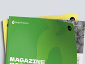 Landscape Magazine Mockup Top View Preview 3