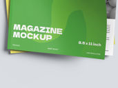 Landscape Magazine Mockup Top View Preview 4