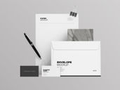 Letterhead 20business Card With Marble Mockup Front View Preview 2