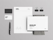 Letterhead 20business Card With Marble Mockup Top View Preview 2