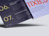 Magazine Portrait Mockup Flying View Preview 3