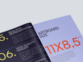 Magazine Portrait Mockup Flying View Preview 4