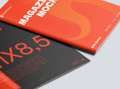 Magazine Portrait Mockup Half Side View Preview 4