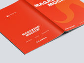 Magazine Portrait Mockup Isometric View Preview 3