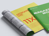 Magazine Portrait Mockup Stack It View View Preview 4