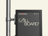 Outdoor Billboard Pole Sign Mockup Front View Preview 4