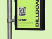 Outdoor Billboard Pole Sign Mockup Half Side View Preview 5