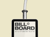 Outdoor Center Billboard Pole Sign Mockup Front View Preview 4
