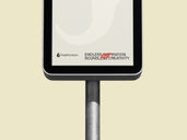 Outdoor Center Billboard Pole Sign Mockup Front View Preview 5