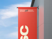 Outdoor Hanging Banner Mockup Front View Preview 3