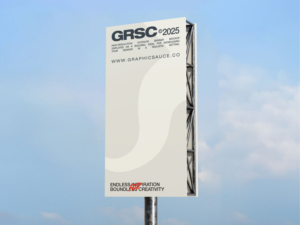 Outdoor Vertical Billboard Half Side View Preview 1