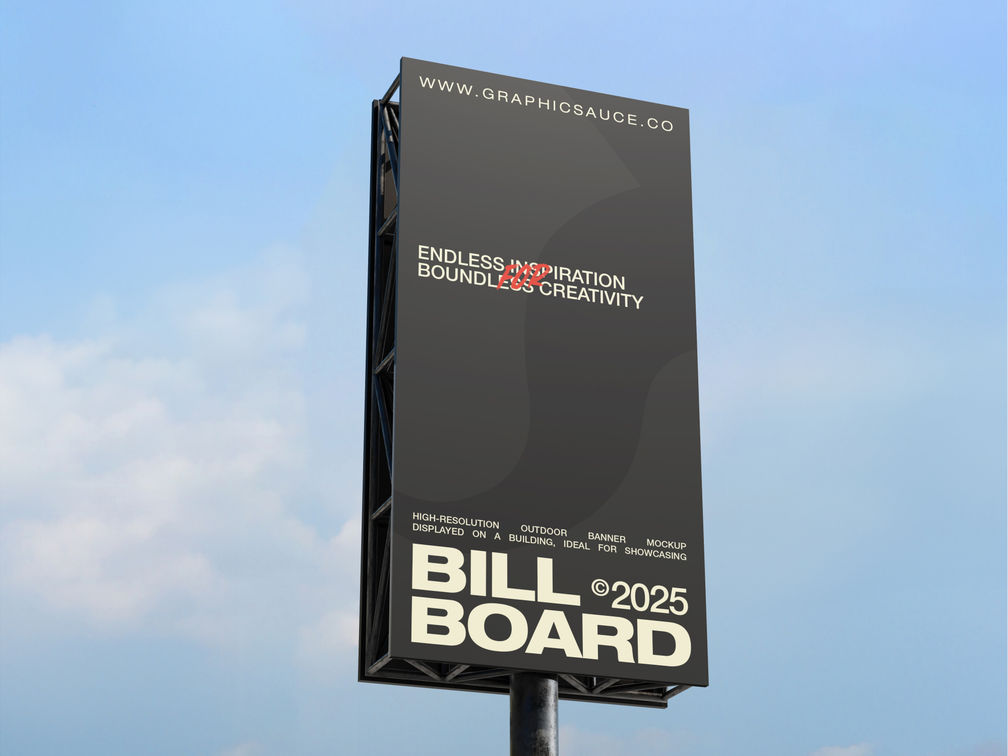Outdoor Vertical Billboard Low Angle View Preview 1