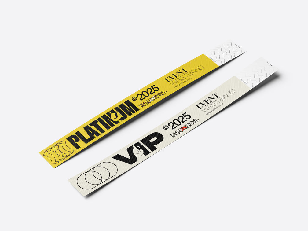 Paper Wristband Mockup Back Half Side View Preview 1