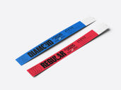 Paper Wristband Mockup Back Half Side View Preview 2