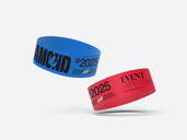 Paper Wristband Mockup Flying View Preview 2