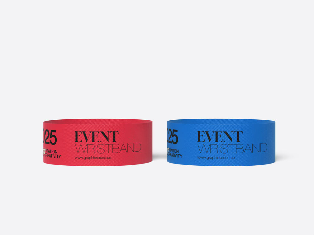 Paper Wristband Mockup Front View Preview 1