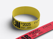 Paper Wristband Mockup Isometric View Preview 4