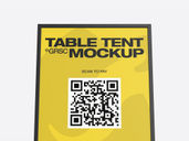 Plastic Table Tent Mockup Front View Preview 4