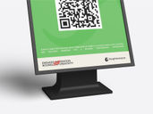 Plastic Table Tent Mockup Half Side View Preview 5