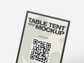 Plastic Table Tent Mockup Isometric View Preview 4