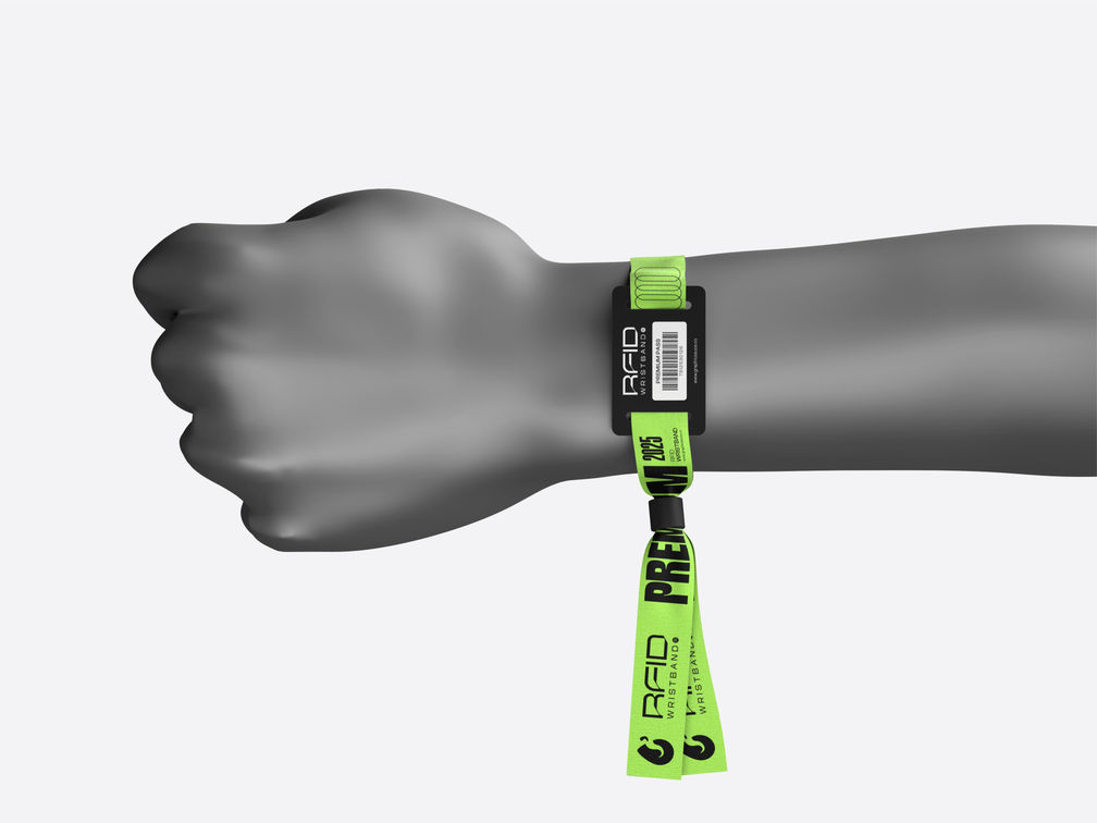 Rfid Wristband Mockup Flying View Preview 1