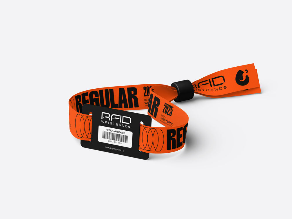 Rfid Wristband Mockup Half Side View Preview 1
