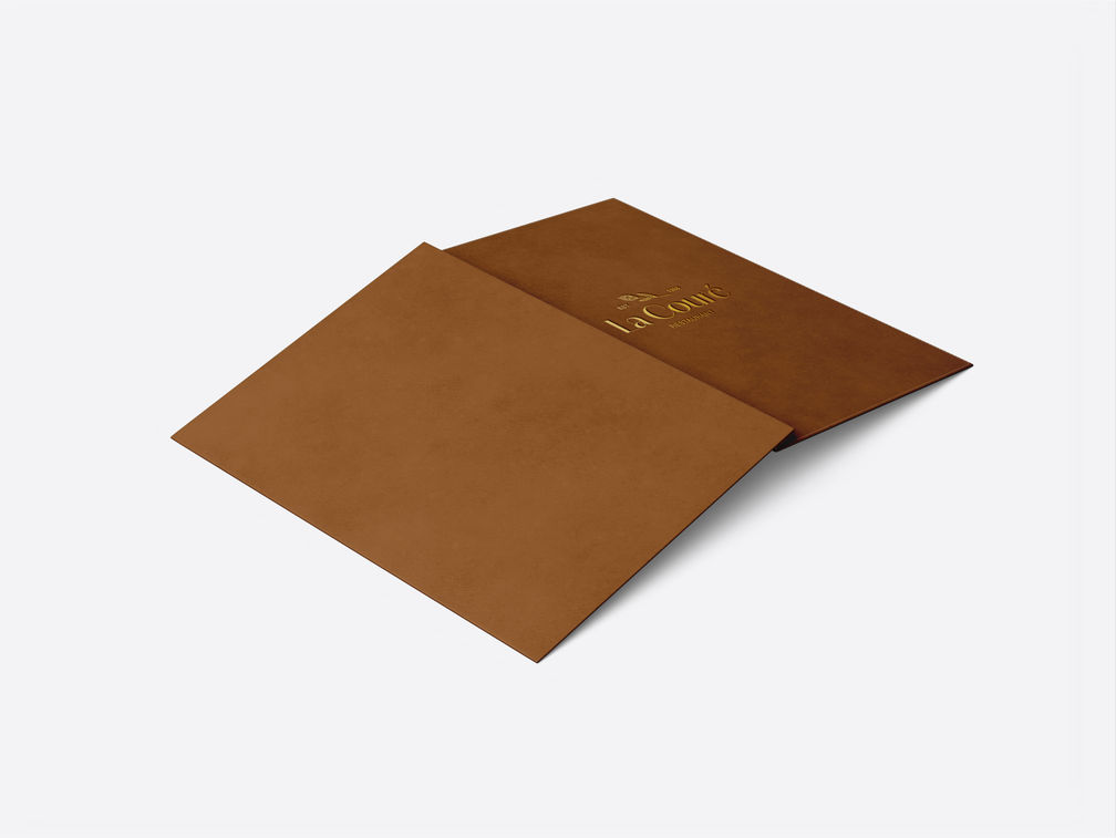 Restaurant Menu Book Mockup Back Half Side View Preview 1