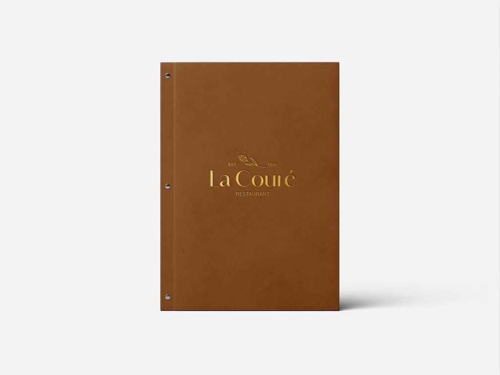 Restaurant Menu Book Mockup Front View Preview 1