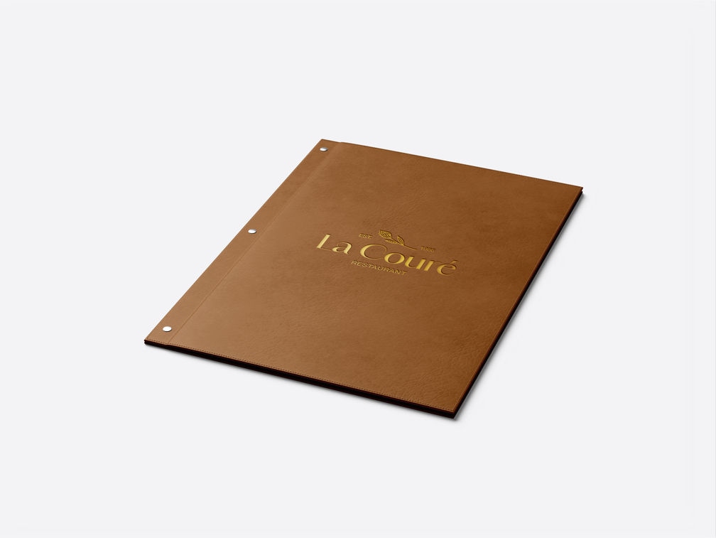 Restaurant Menu Book Mockup Half Side View Preview 1