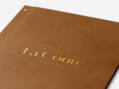 Restaurant Menu Book Mockup Half Side View Preview 3