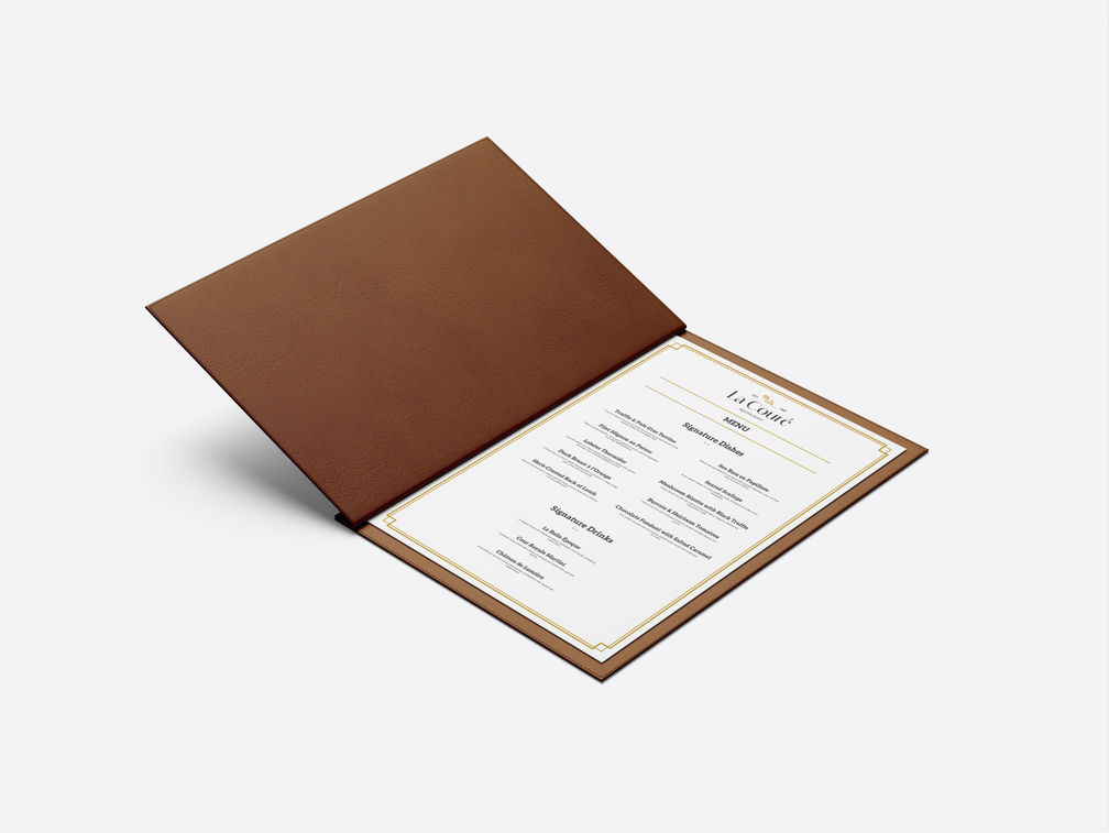 Restaurant Menu Book Mockup Isometric View Preview 1