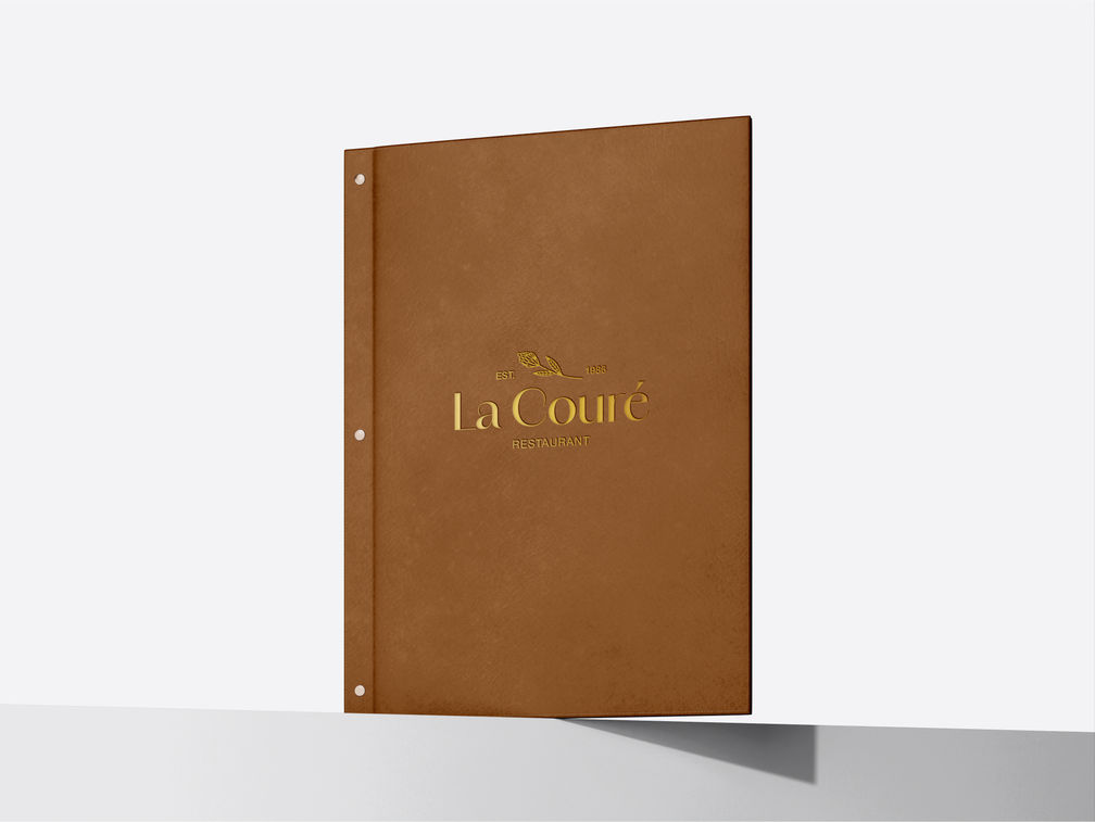 Restaurant Menu Book Mockup Low Angle View Preview 1
