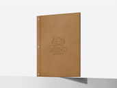 Restaurant Menu Book Mockup Low Angle View Preview 2